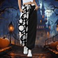 thumbnail image 1 of Black Pajama Pants Women Vintage, Halloween Costumes, Casual, Winter Pajamas, Wide Leg Palazzo Pants, Soft, Lounge, Sleep Bottoms M, 1 of 4