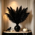 thumbnail image 1 of Black Pampas Grass - 10 Stems Faux Plumes for Vase, Table, and Halloween Decor, 1 of 7