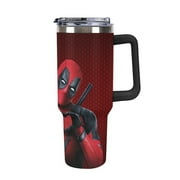 Black Panther 40 Oz Tumbler with Handle And Straw, Stainless Steel Double Wall Vacuum Insulated Coffee Cup Travel Mug Gifts for Women & Men