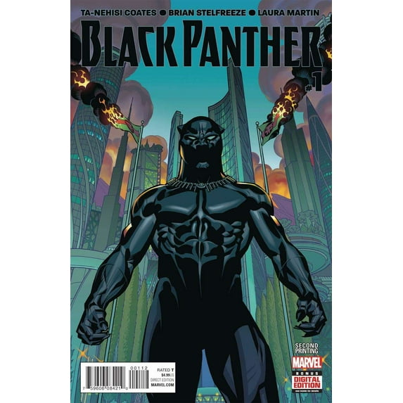 Black Panther (5th Series) #1 (2nd) VF ; Marvel Comic Book