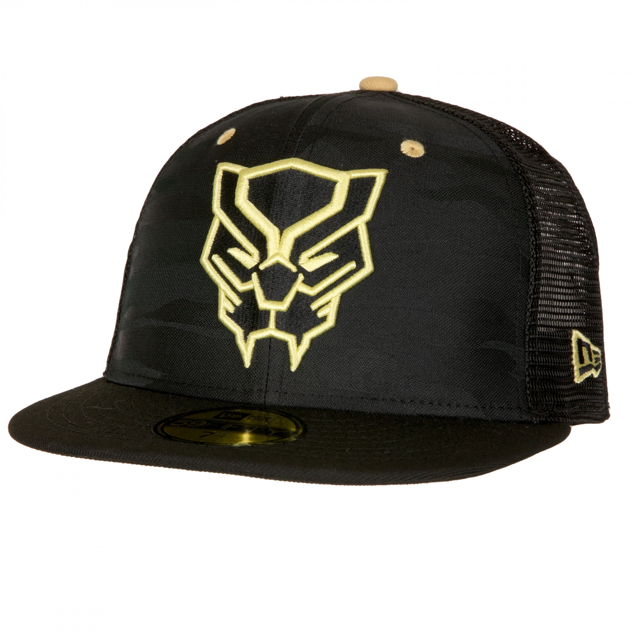Black Panther Black Camo New Era 59Fifty Fitted Mesh Back Hat-7