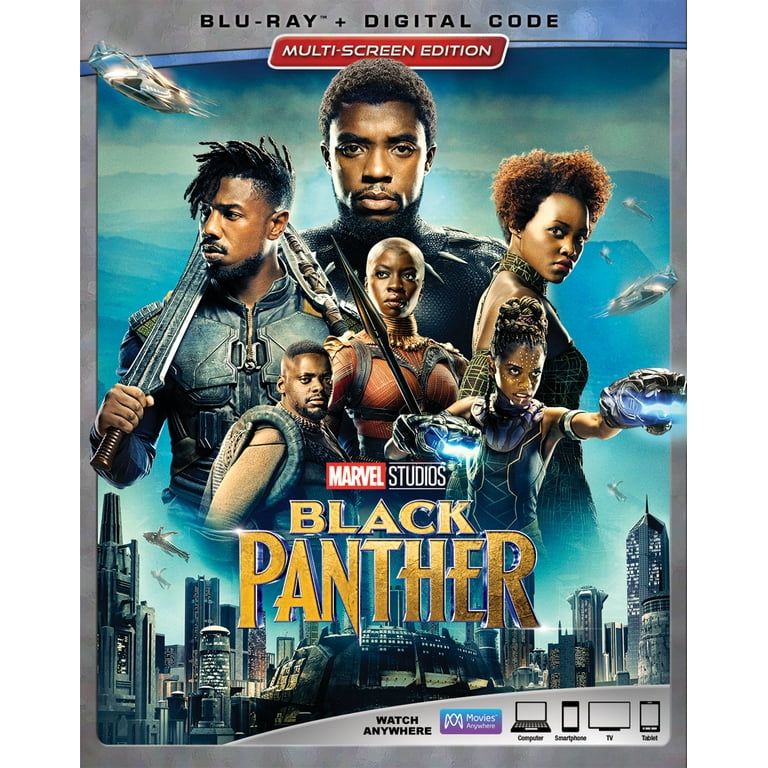 Black Panther Blu ray Digital Code Action Drama Sci Fi movie PG 13 by Disney Walmart