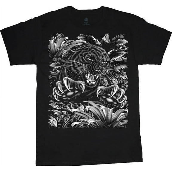 Black Panther Cougar Moutain Lion T-shirt Mens Graphic Tees