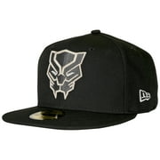 Black Panther Face Symbol Color Block New Era 59Fifty Fitted Hat-7 5/8 Fitted