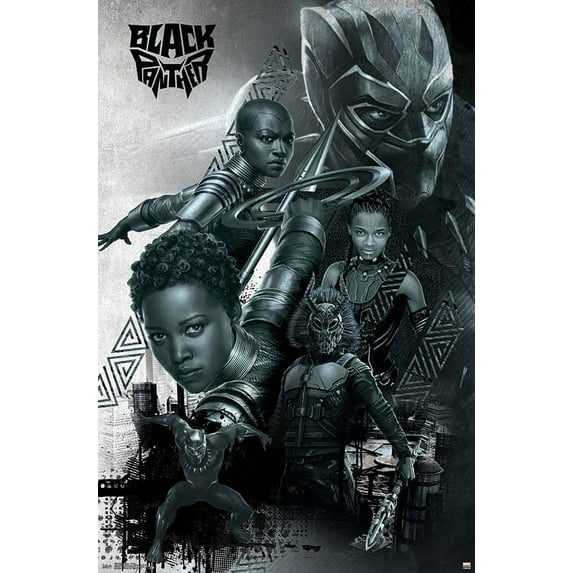 Black Panther - Group Poster and Poster Clip Bundle