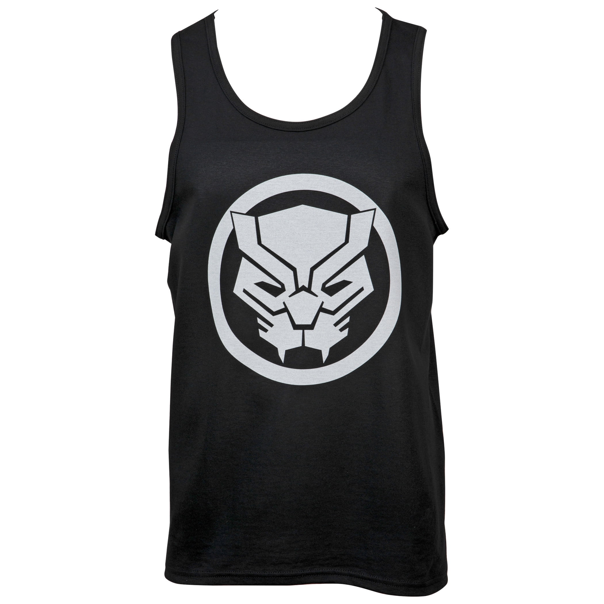 Black Panther Head Minimal Symbol Tank Top-Large