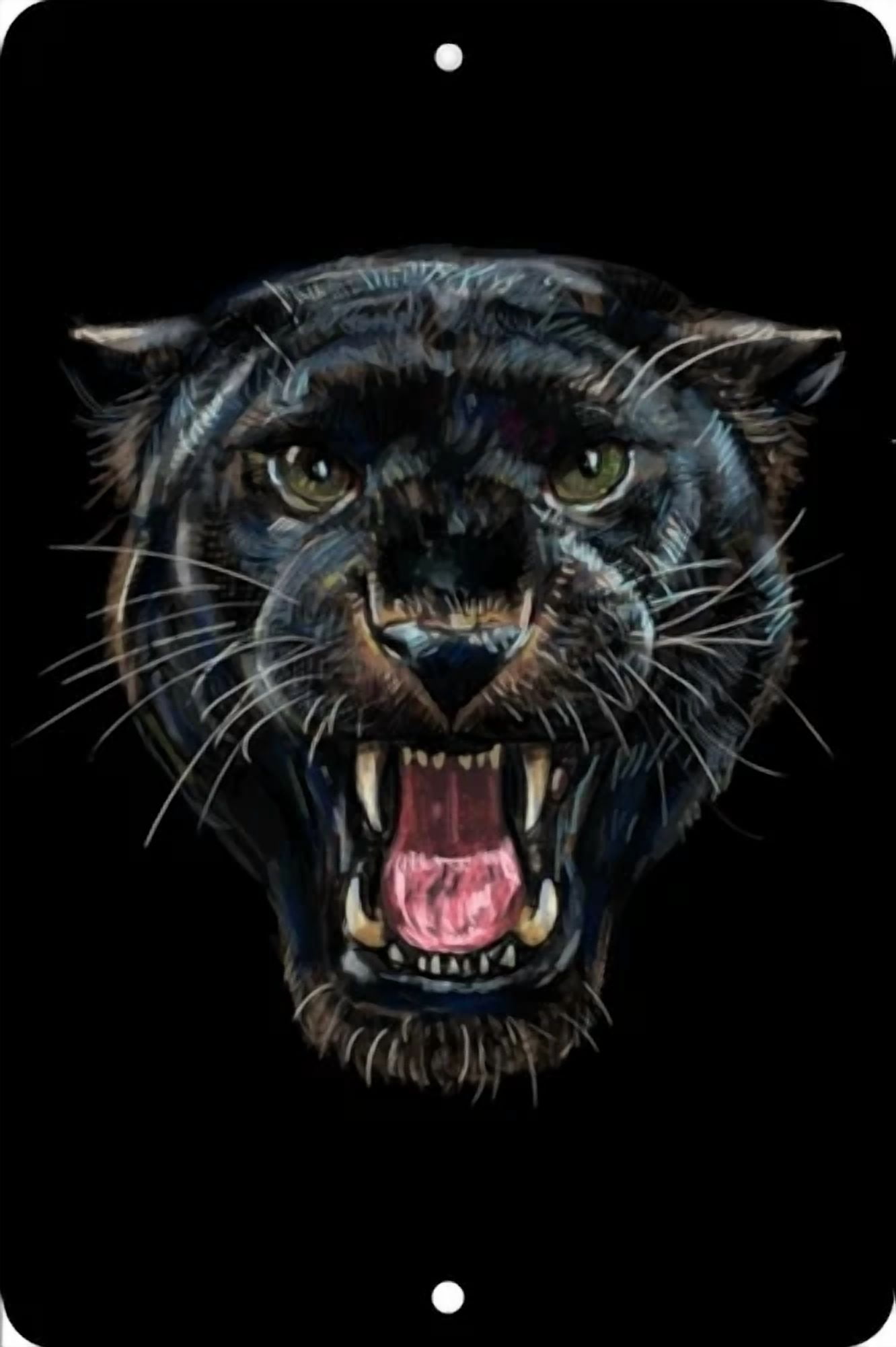 Black Panther, Home Sign, Home Decor Metal Aluminum, Usa, Black