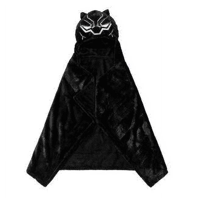Black Panther Hooded Throw Blanket