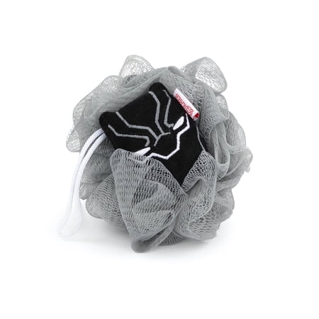 Black Panther Kids Bath Character Loofah, Microfiber, Gray, Marvel