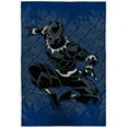 Black Panther King of Wakanda Kids Blanket, 62 x 90, Microfiber, Black