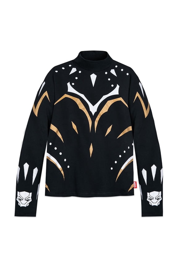 Black Panther Long Sleeve Top for Women Size Large Black Panther : Wakanda Forever