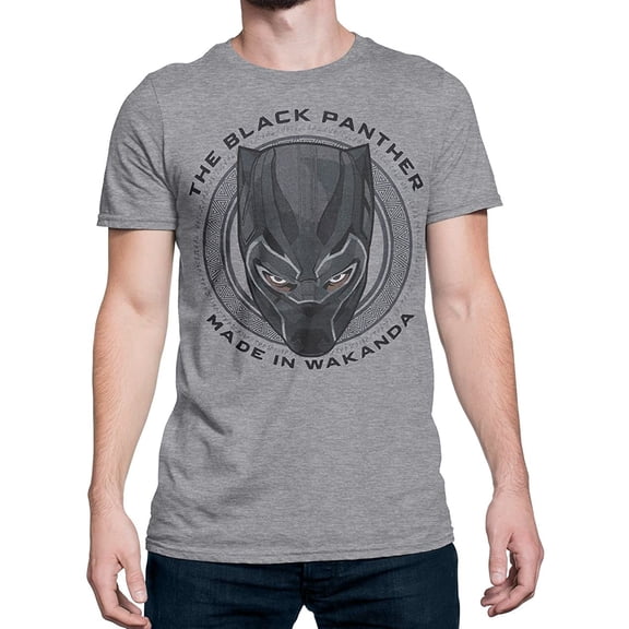 Black Panther Made In Wakanda Grey Tee Shirt