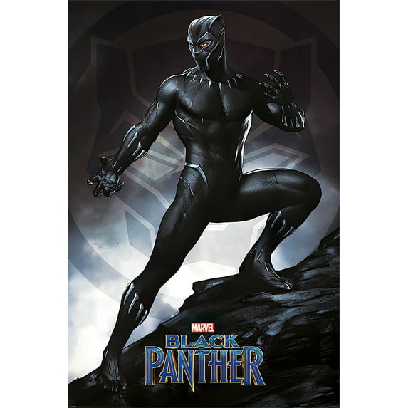 Black Panther - Marvel Movie Poster / Print (Panther / Stance) (Size: 24" X 36")