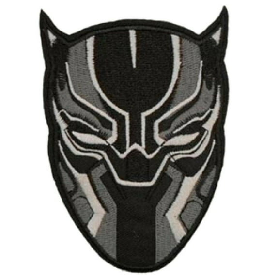 Black Panther Mask 4 Inches Tall Embroidered Iron On Patch