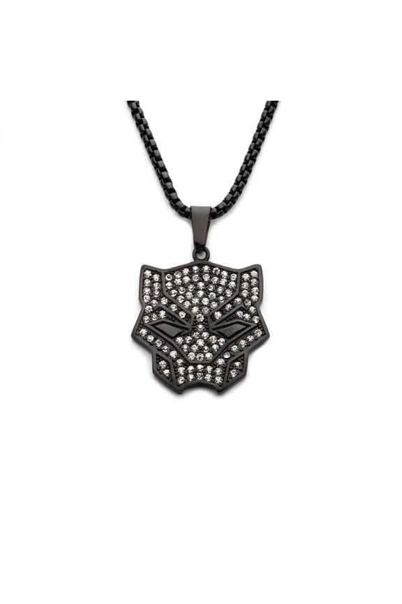 Marvel Studios: Black Panther Mask Logo Pendant Necklace, Lobster Clasp