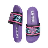 Black Panther Men's Graphic Slide Sandals (various sizes in Purple)