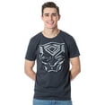 thumbnail image 1 of Black Panther Men's Silver Metallic Ink Tribal Logo Adult Superhero T-Shirt, 1 of 6