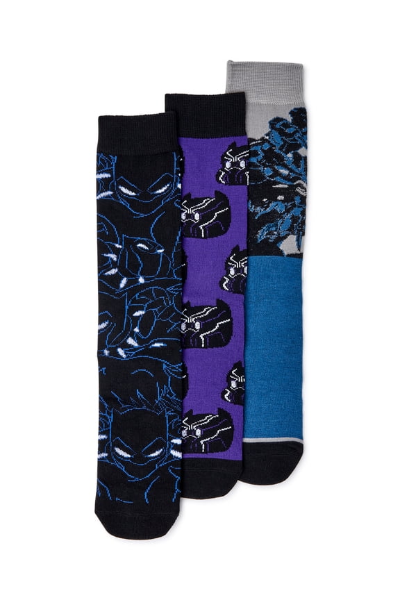 Black Panther Men's Socks, 3-Pack