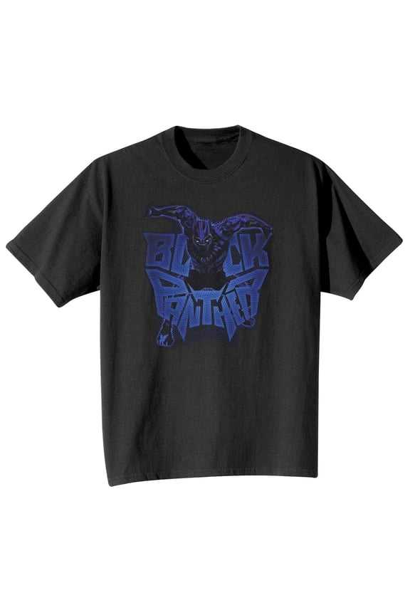 Men's Black Panther T-Shirt - Marvel Comics Avengers T'Challa Tee - XL