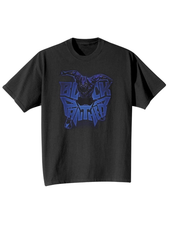 Men's Black Panther T-Shirt - Marvel Comics Avengers T'Challa Tee - XL