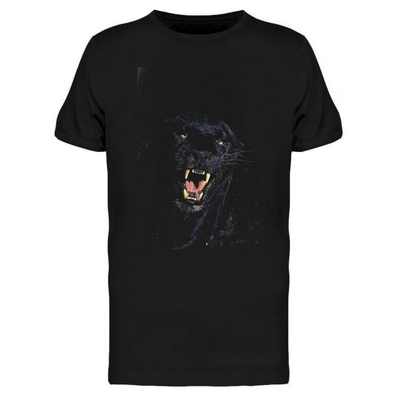 Black Panther Roaring T-Shirt Men -Image by Shutterstock, Male 3X-Large