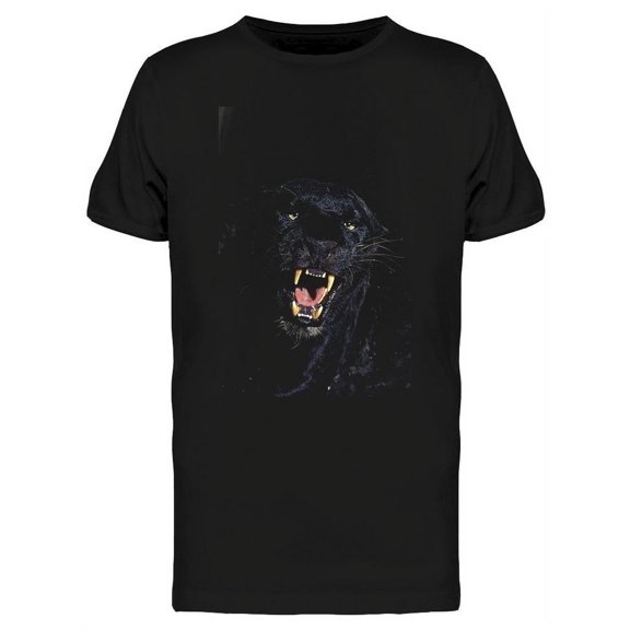 Black Panther Roaring T-Shirt Men -Image by Shutterstock, Male x-Large