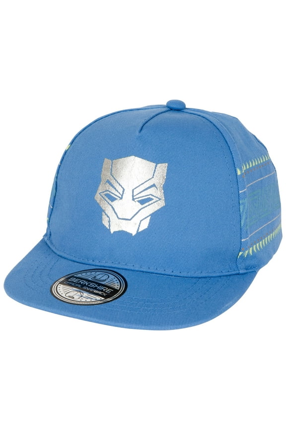 Silver Mask Logo Snapback Flat Bill Hat