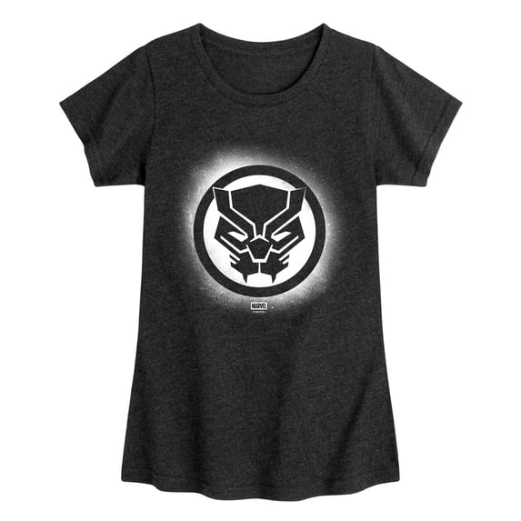 Black Panther - Spray Paint Girls' Fitted Short Sleeve Graphic T-Shirt
