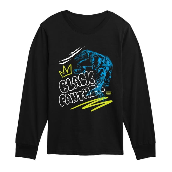 Black Panther - Street Graffiti Boys' Long Sleeve Graphic T-Shirt