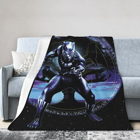 Black Panther Throw Blanket Kids Plush Blanket Ultra-Soft Micro Flannel Fleece Blanket for Bedding Sofa Travel 30"x40"