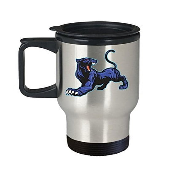 Black Panther Travel Mug - Big Cat Cougar Gifts - 14 Oz Stainless Steel Coffee Cup