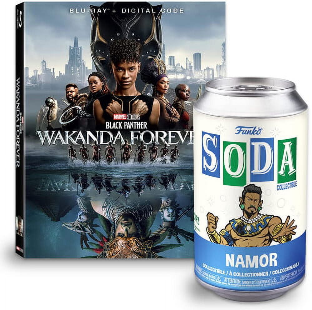 Black Panther: Wakanda Forever Blu-ray + Namor Funko Vinyl Soda Bundle (Walmart Exclusive) (Blu-ray) (Walmart Exclusive), Exclusive Bundle, Action & Adventure