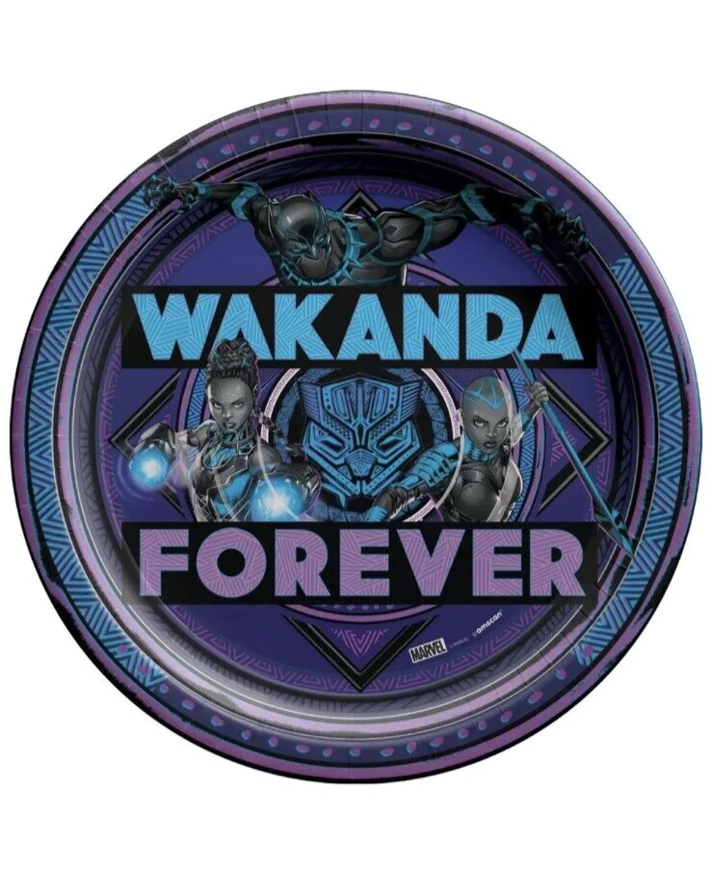 Black Panther 'Wakanda Forever' Large Paper Plates (8)~ Birthday Party Dinner