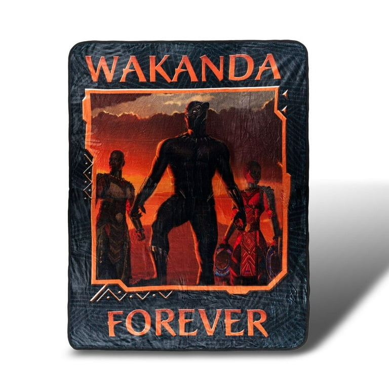 Black Panther Wakanda Forever Lightweight Fleece Throw Blanket 45 x 60 inches