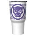 thumbnail image 1 of Black Panther: Wakanda Forever Purple Logo  Stainless Steel Tumbler w/Lid White 27 oz., 1 of 3