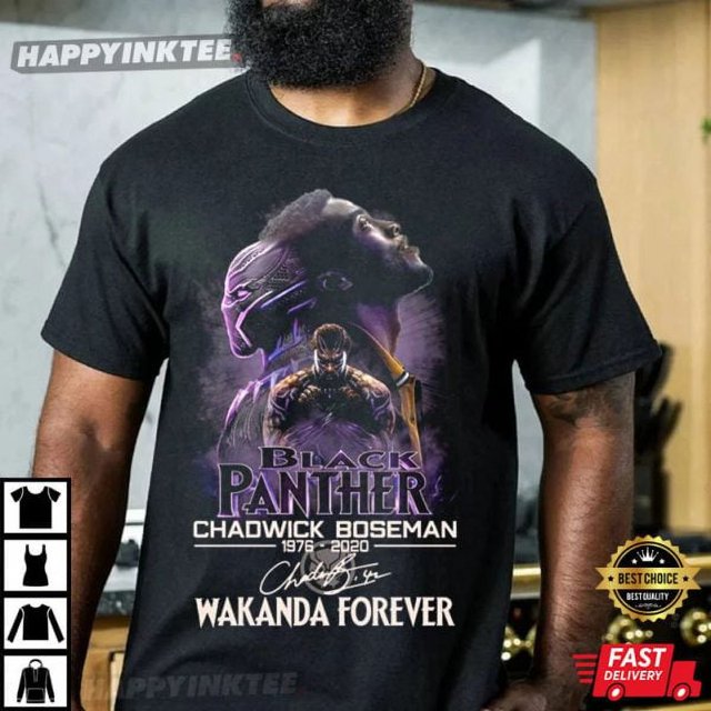 Black Panther Wakanda Forever RIP Chadwick Boseman TShirt
