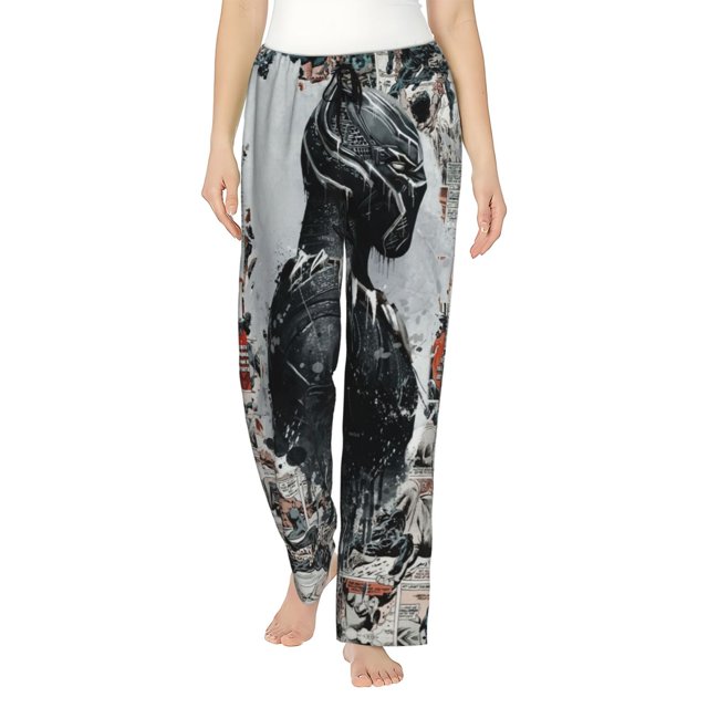 Black Panther Women'S Comfort Lounge Pajama Pants With Pockets And