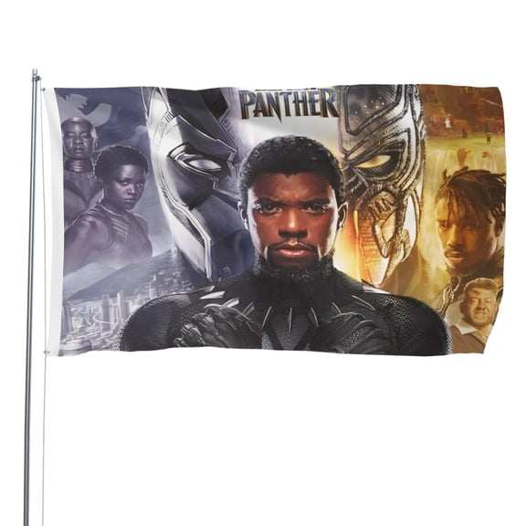 Black Panther-themed Printed Flag Perfect gift for fans, friends, and family members, and suitable for indoor and outdoor activities, party decorations.48"x71" (120180cm)
