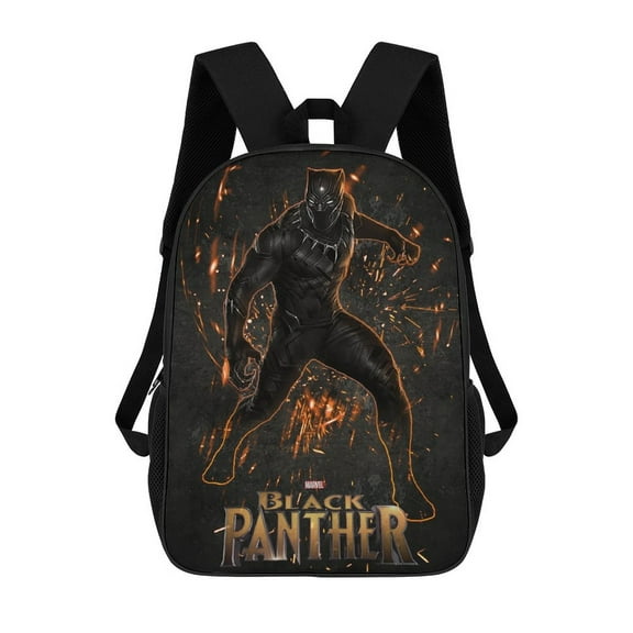Black Panther17 Inch Schoolbag Backpack Rucksack Large Capacity Shoulder Bag Travel Bags Students Bookbag