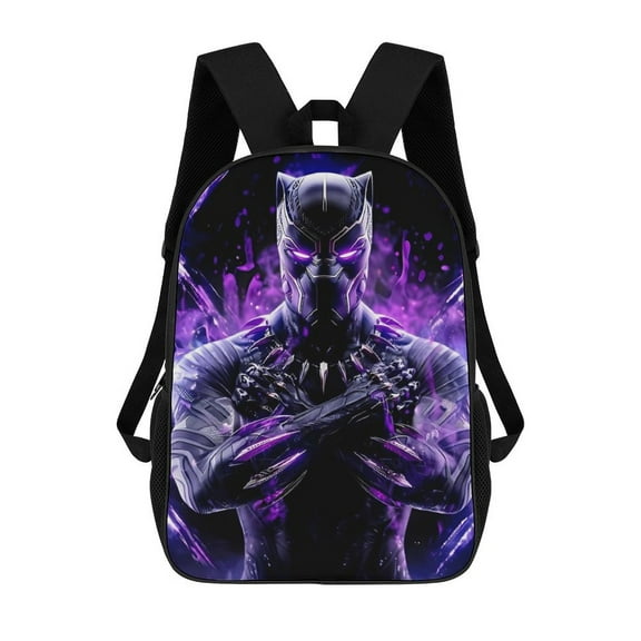 Black Panther17 Inch Schoolbag Backpack Rucksack Large Capacity Shoulder Bag Travel Bags Students Bookbag