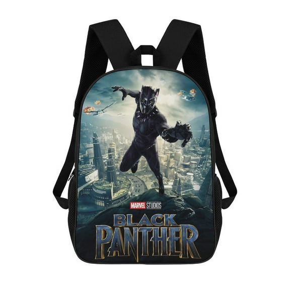 Black Panther17 Inch Schoolbag Backpack Rucksack Large Capacity Shoulder Bag Travel Bags Students Bookbag