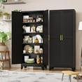 thumbnail image 1 of Black Pantry Storage Cabinet,71" Kitchen Pantry with Doors and 4 Adjustable Shelves, Metal Storage Cabinet, for Office, Home, Garage, School, 1 of 8