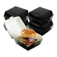 thumbnail image 1 of Bio Tek Black Paper Mini Burger Box - 2 3/4" x 2 3/4" x 2" - 100 count box, 1 of 10