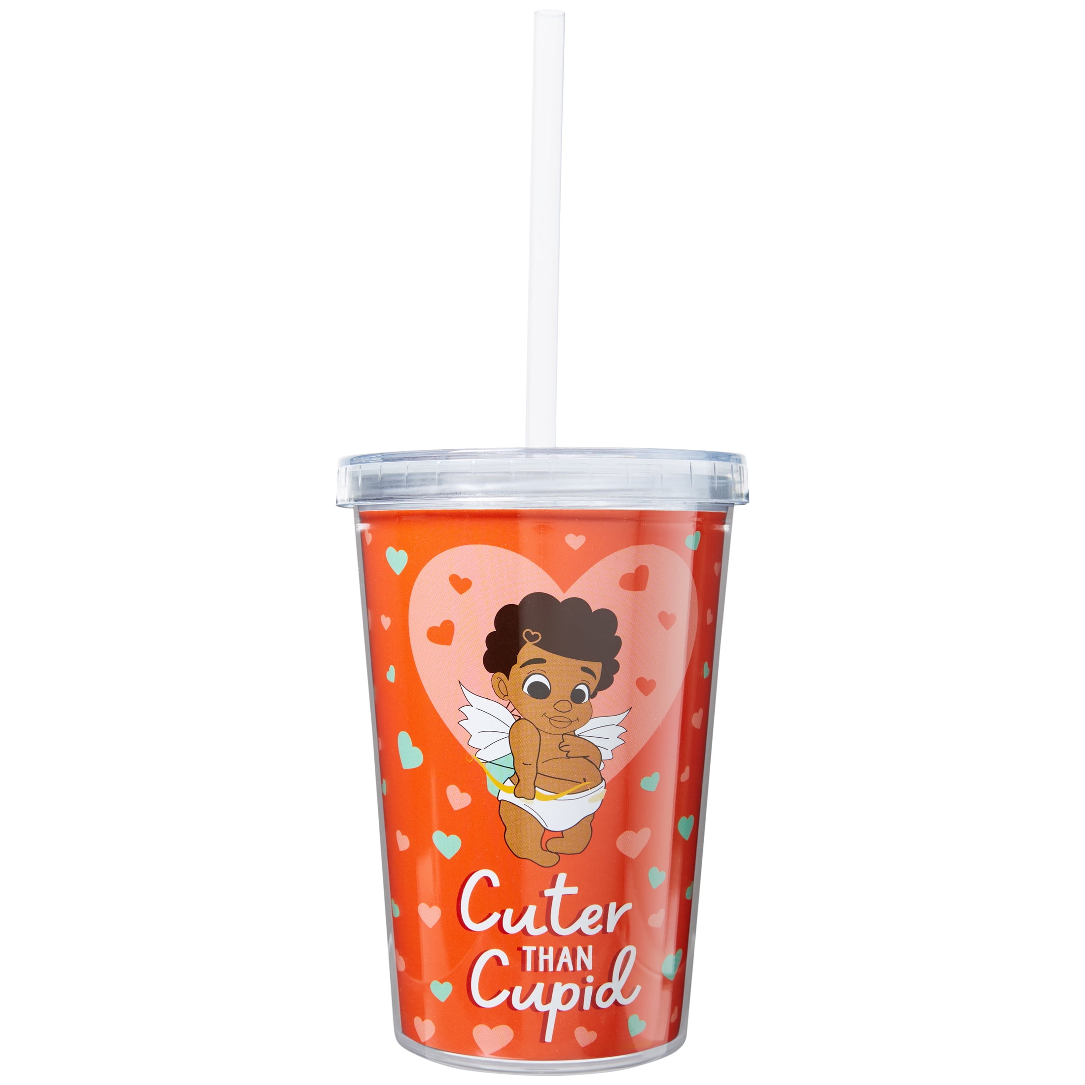 Black Paper Party Cupid Straw Cups