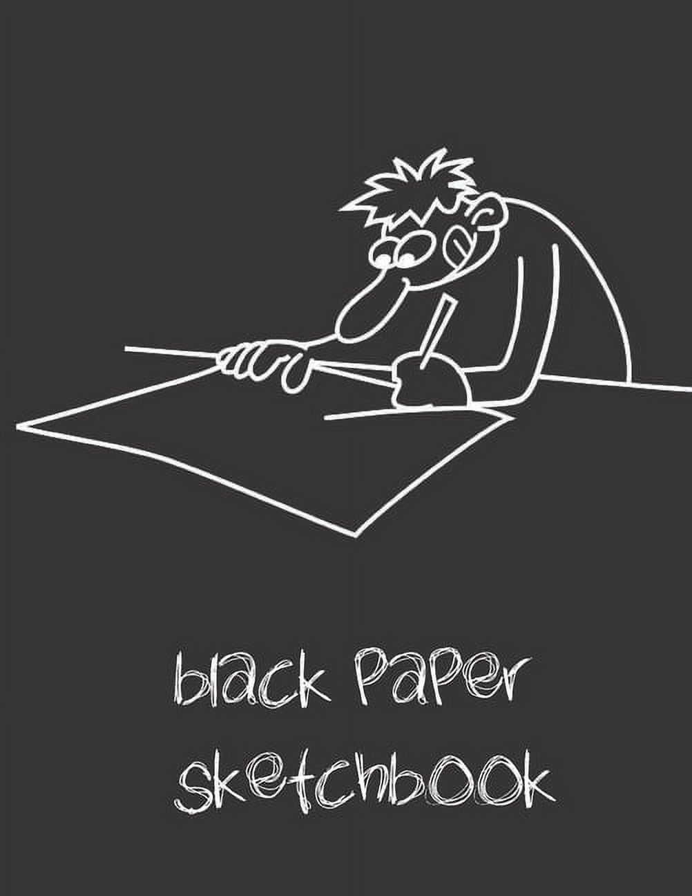 Black Paper Sketchbook A 8.5" x 11" Blackout Sketchbook For Use With