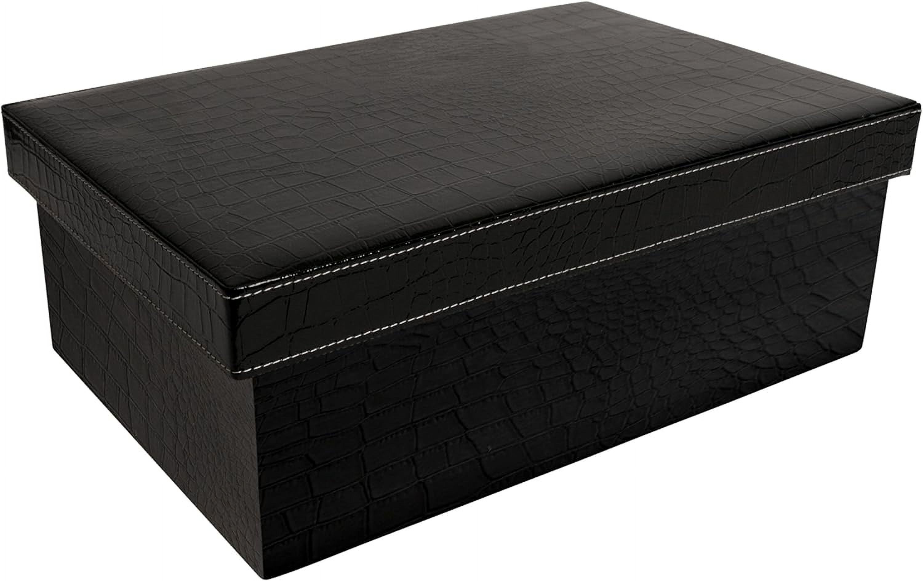Black Paperboard Decorative Storage Boxes