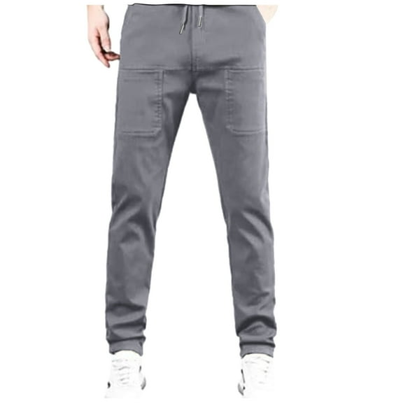 Black Parachute Pants Men Cargo Pants for Mens 2025 Plus Size Fshion Solid Color Casual Multiple Pockets Outdoor Straight Type Fitness Pants Cargo Pants Trousers