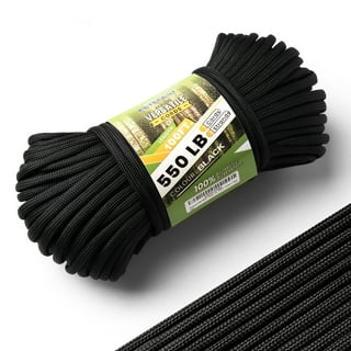 Reflective Type III 550 Paracord – 7 Strand Core – 100% Nylon, Parachute  Cord, Commercial Paracord, Survival Cord (10 Feet, Black) : :  Sports & Outdoors