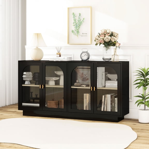 Black Particle Board | Durable and Stylish | Spacious Storage for Rooms