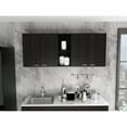 thumbnail image 1 of Black Particleboard 150" Wall Cabinet For Kitchen Storage Industrial With Two Shelves, Functional, 1 of 7